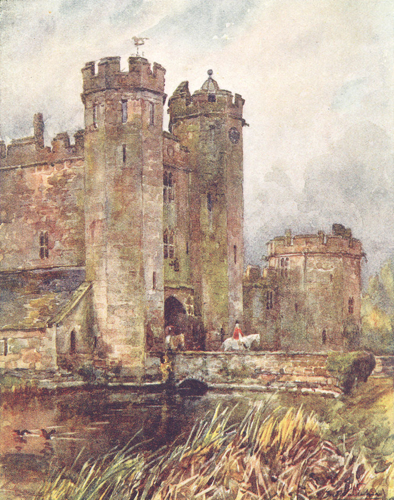 WARCS. Maxstoke Castle 1916 old antique vintage print picture
